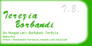 terezia borbandi business card