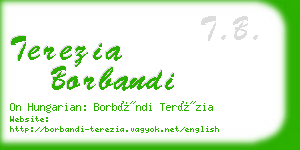 terezia borbandi business card